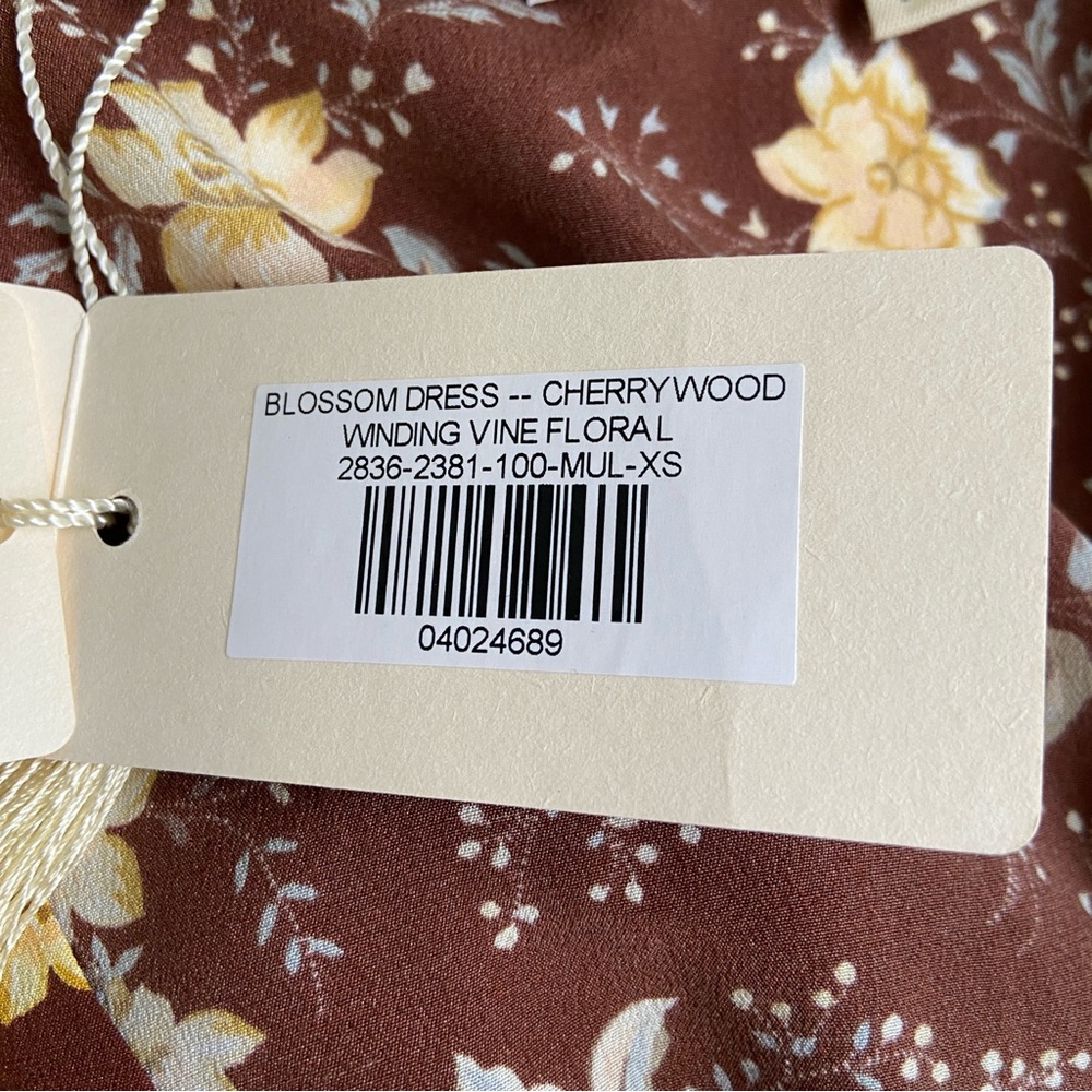 $498 Dôen Blossom Dress Cherrywood Winding Vine Floral - Picture 11 of 12